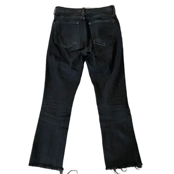 EVERLANE- Black Kick Crop Jeans with Raw Hem‎ Size 24R - Picture 4 of 9